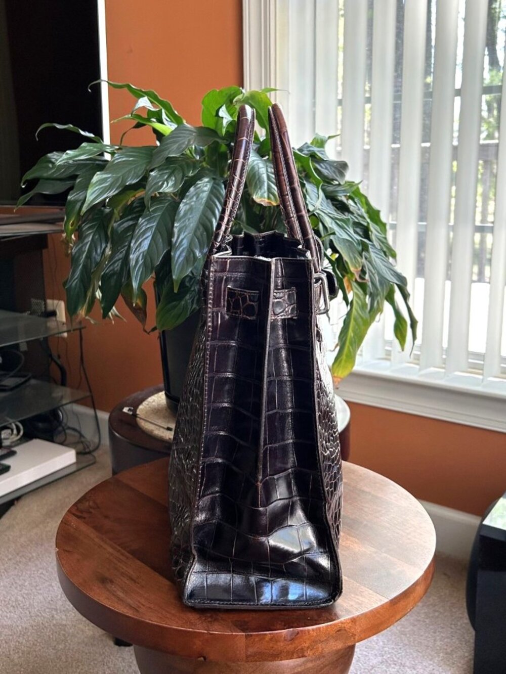 FURLA Leather Tote Bag Chocolate Brown - Picture 5 of 13
